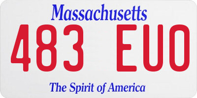 MA license plate 483EU0