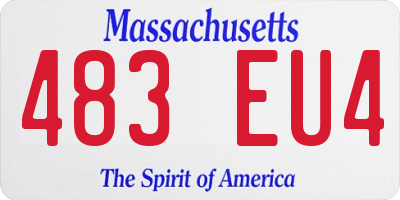 MA license plate 483EU4
