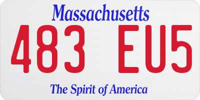 MA license plate 483EU5