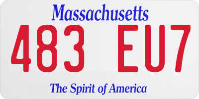 MA license plate 483EU7