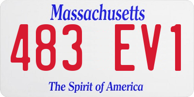 MA license plate 483EV1