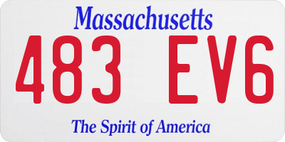 MA license plate 483EV6