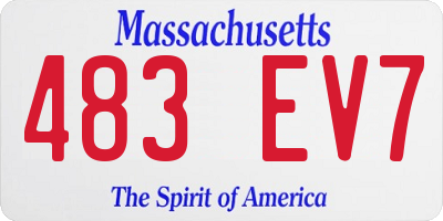 MA license plate 483EV7