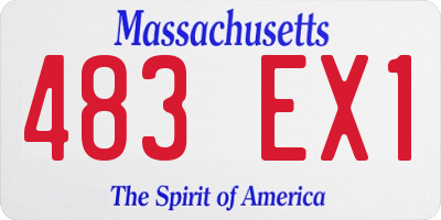 MA license plate 483EX1