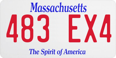 MA license plate 483EX4