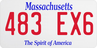MA license plate 483EX6