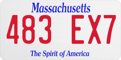 MA license plate 483EX7