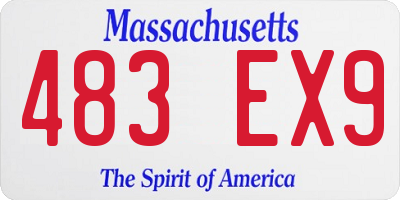 MA license plate 483EX9