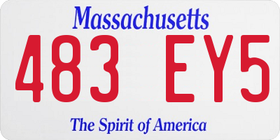MA license plate 483EY5