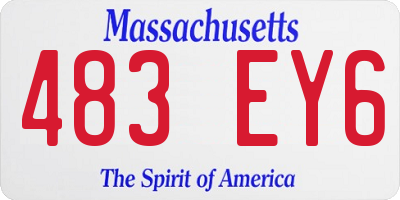 MA license plate 483EY6