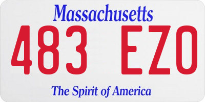 MA license plate 483EZ0