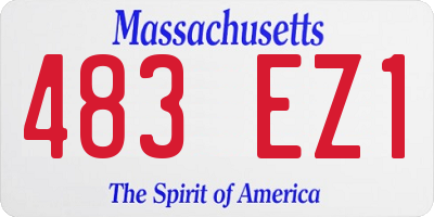 MA license plate 483EZ1