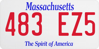 MA license plate 483EZ5