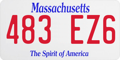 MA license plate 483EZ6