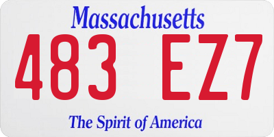 MA license plate 483EZ7