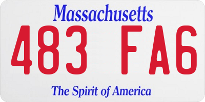 MA license plate 483FA6