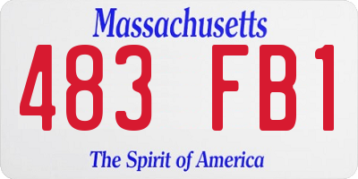 MA license plate 483FB1