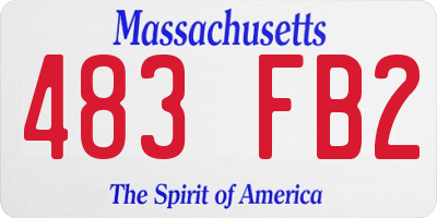 MA license plate 483FB2