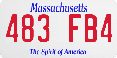 MA license plate 483FB4