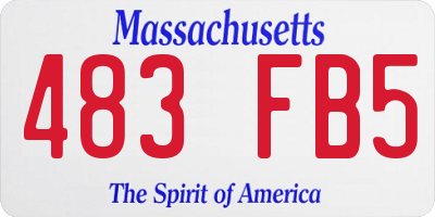 MA license plate 483FB5