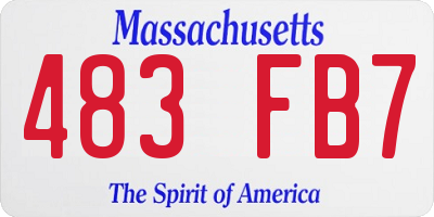MA license plate 483FB7