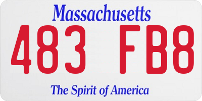 MA license plate 483FB8