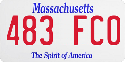 MA license plate 483FC0