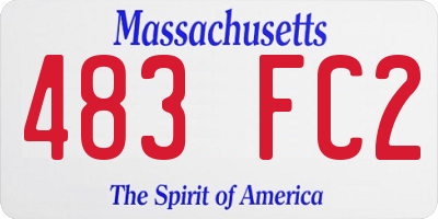 MA license plate 483FC2