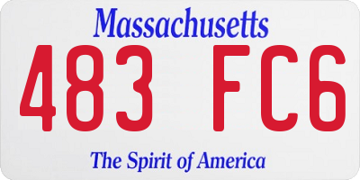 MA license plate 483FC6