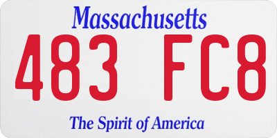 MA license plate 483FC8
