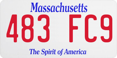 MA license plate 483FC9