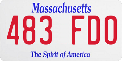MA license plate 483FD0