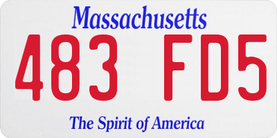 MA license plate 483FD5