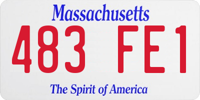 MA license plate 483FE1
