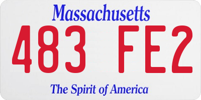 MA license plate 483FE2