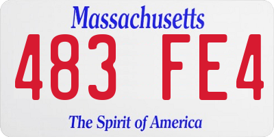 MA license plate 483FE4
