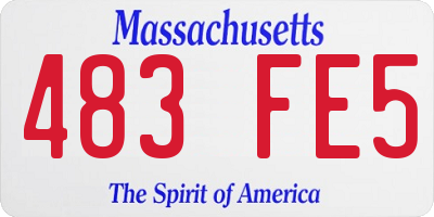 MA license plate 483FE5