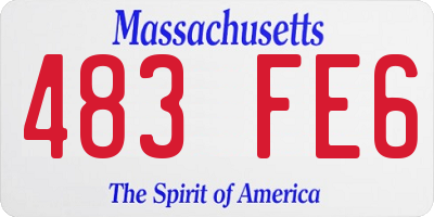 MA license plate 483FE6