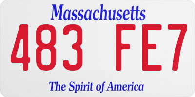 MA license plate 483FE7