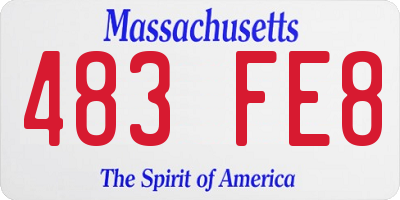 MA license plate 483FE8