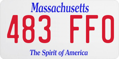 MA license plate 483FF0