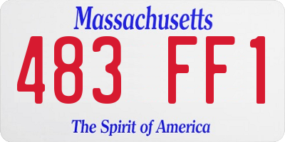 MA license plate 483FF1