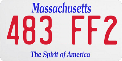MA license plate 483FF2