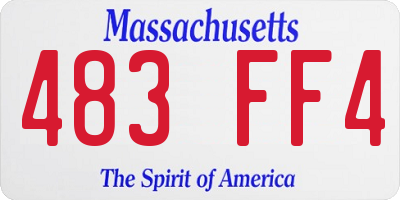 MA license plate 483FF4