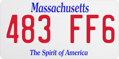 MA license plate 483FF6