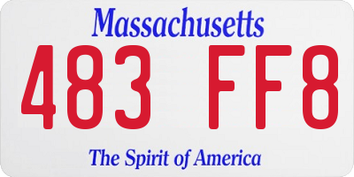 MA license plate 483FF8