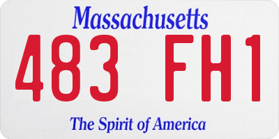 MA license plate 483FH1