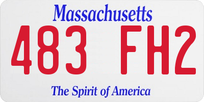 MA license plate 483FH2