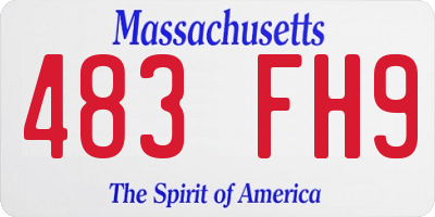 MA license plate 483FH9