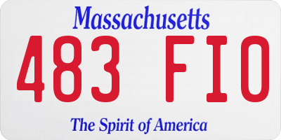 MA license plate 483FI0